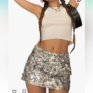Y2k Sequin Skirt